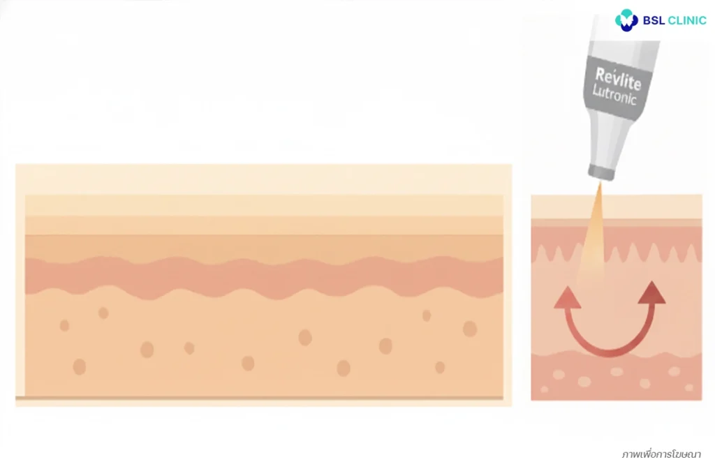 ลดการส่งผ่านเม็ดสีฝ้าขึ้นไปยังผิวชั้นบน